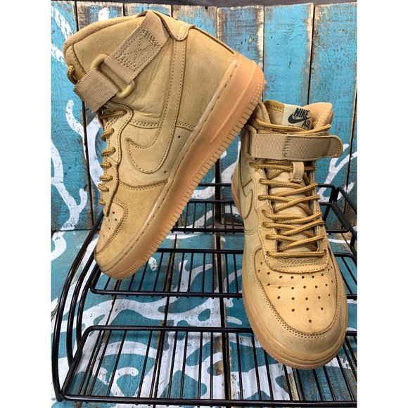 Nike Air Force 1 High GS Flax Wheat Size 4Y/W5.5 (807617-200 ) - Picture 2 of 10